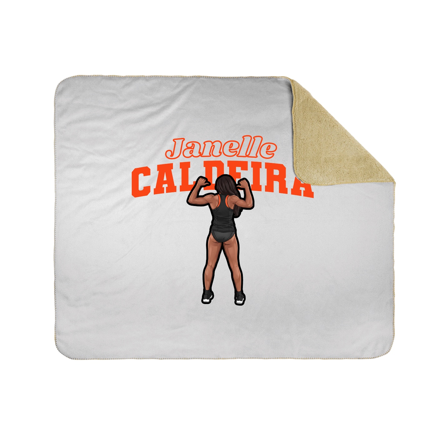 Throw Blanket — Name Arch in White