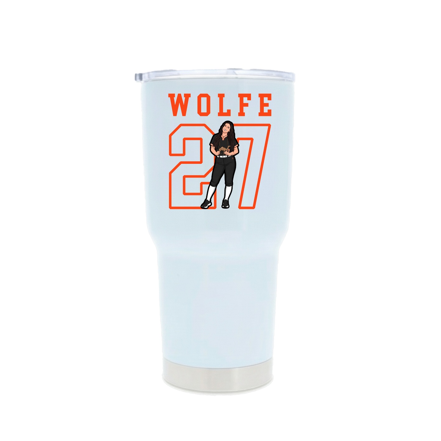 30oz Stainless Steel Tumbler — Shirsey in White