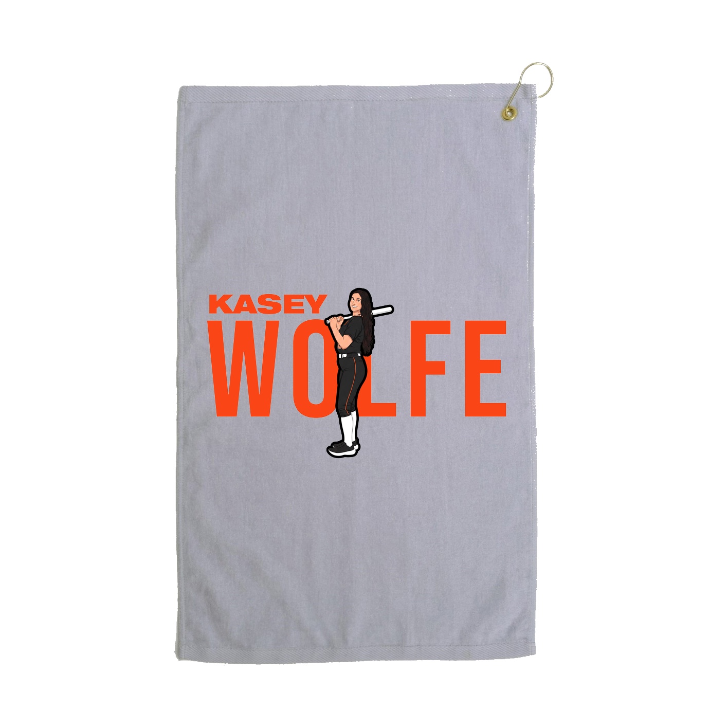 Golf Towel — Player Name in Grey