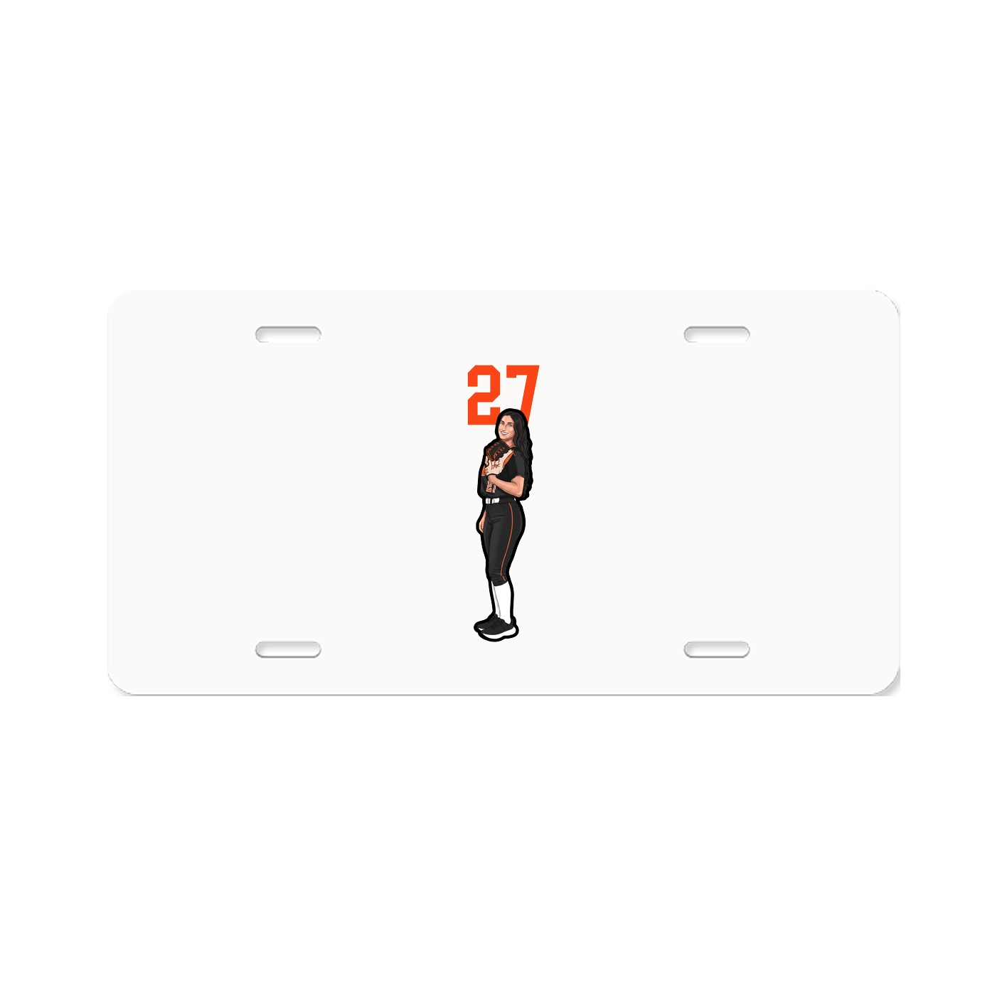 License Plate — Number Top in Classic