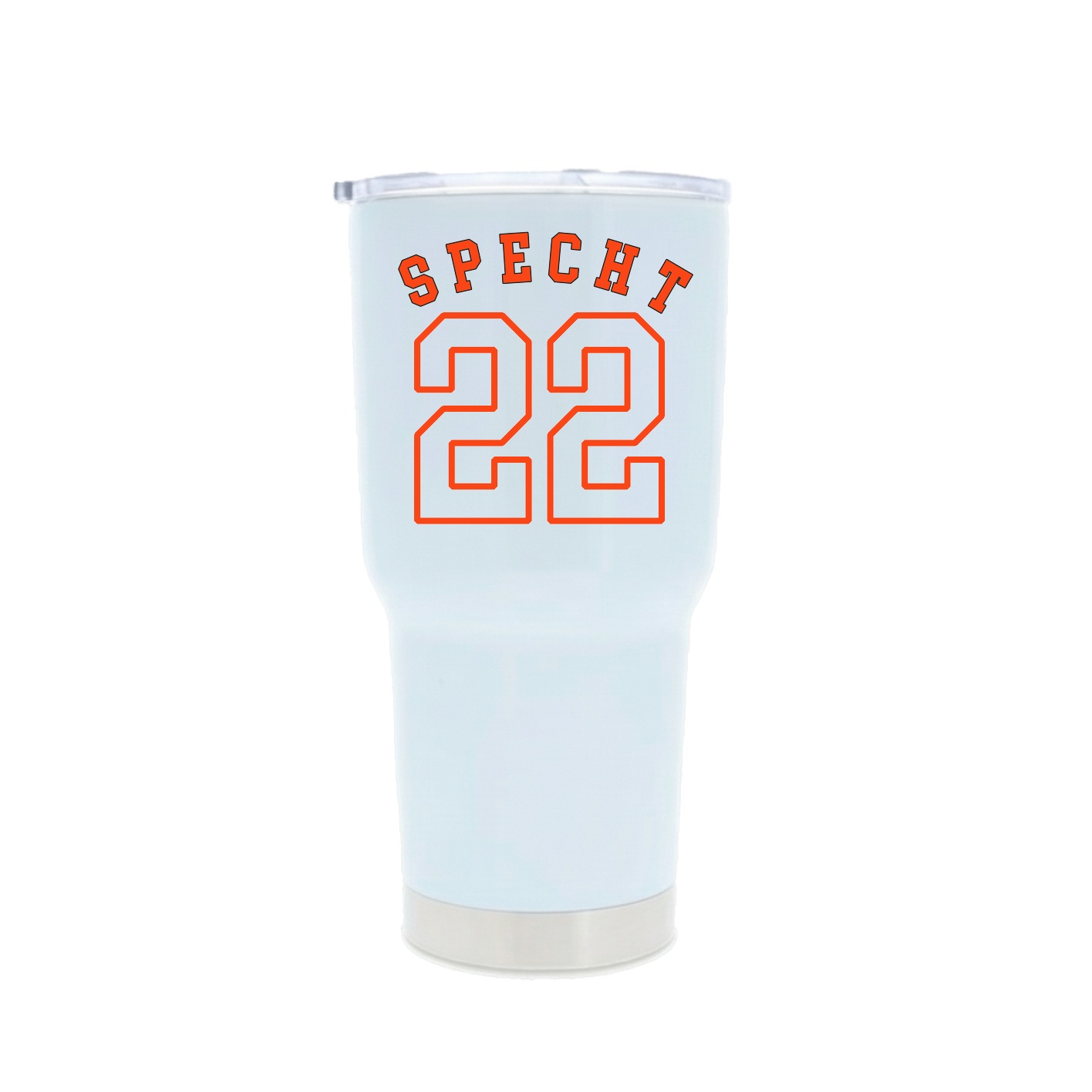 30oz Stainless Steel Tumbler — Shirsey Arch in White