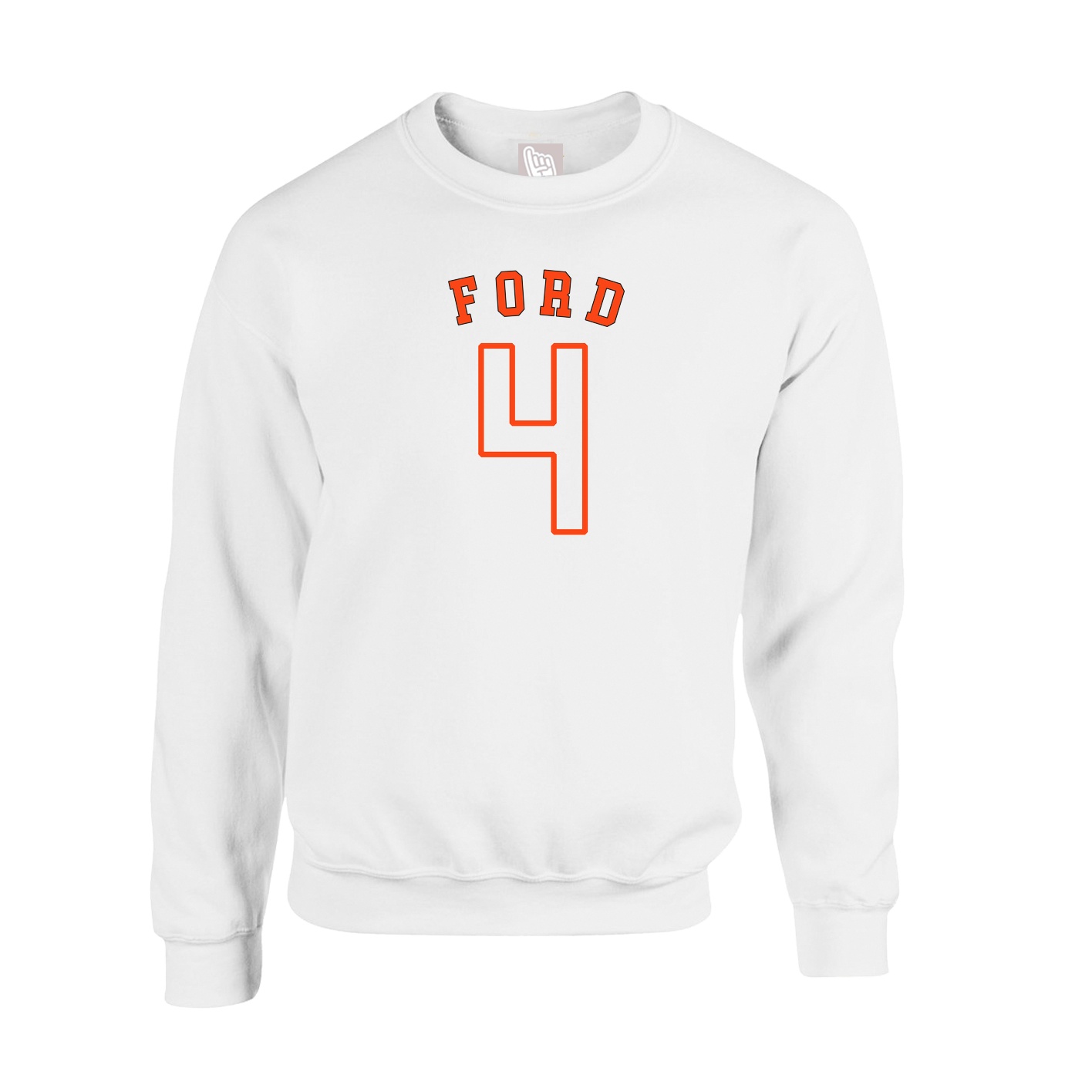 Fleece Crew — Shirsey Arch in White
