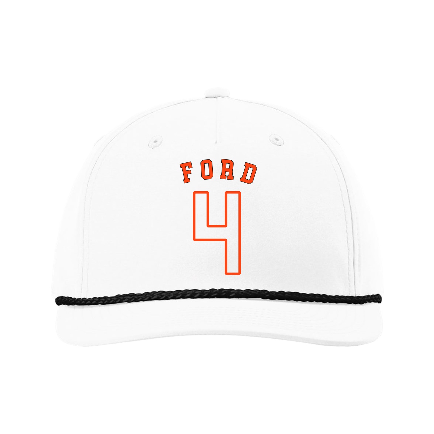 Five-Panel Classic Rope Cap — Shirsey Arch in White
