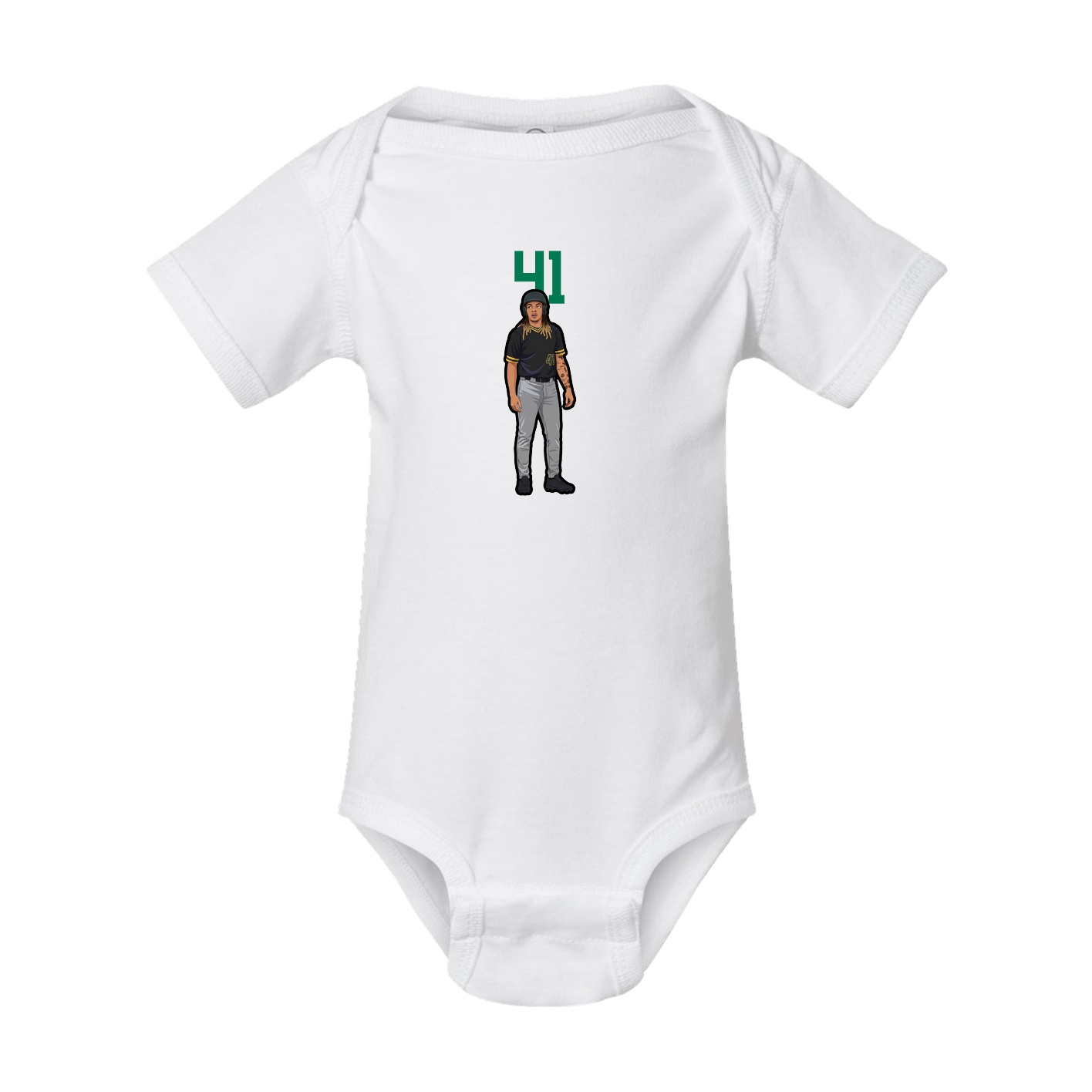 Baby Onesie — Number Top in White