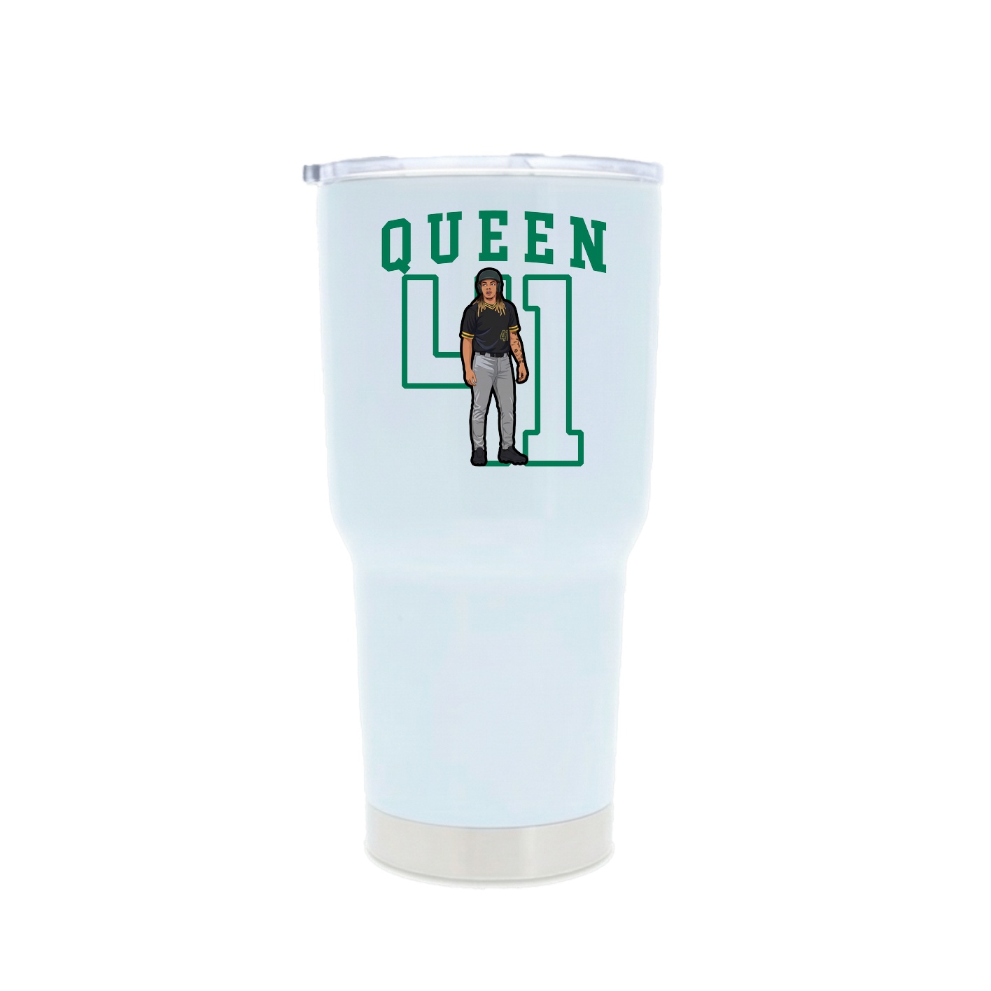 30oz Stainless Steel Tumbler — Shirsey in White