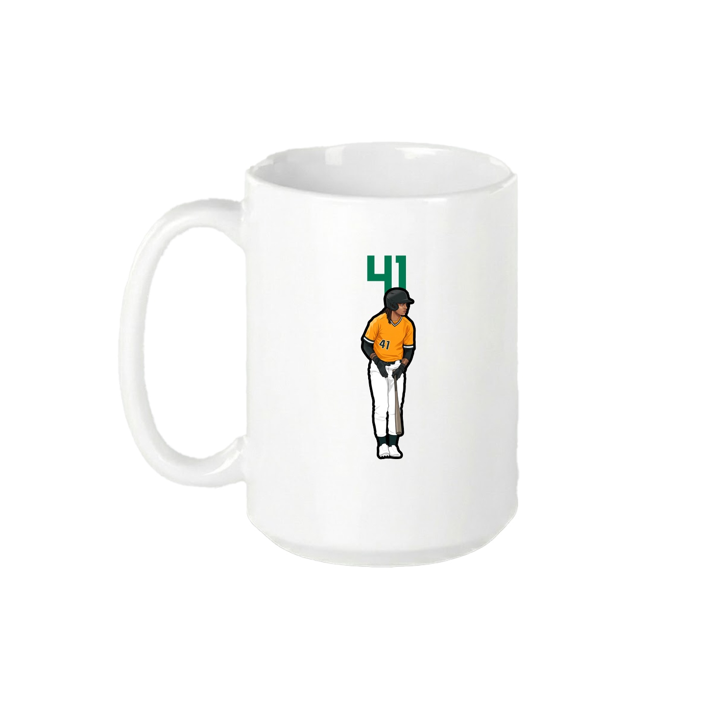 15oz Coffee Mug — Number Top in White