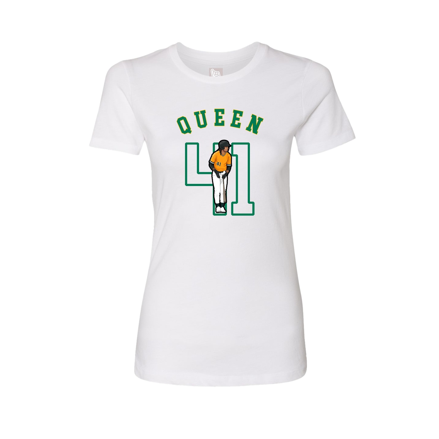 Fitted Women's Tee — Shirsey Arch in White