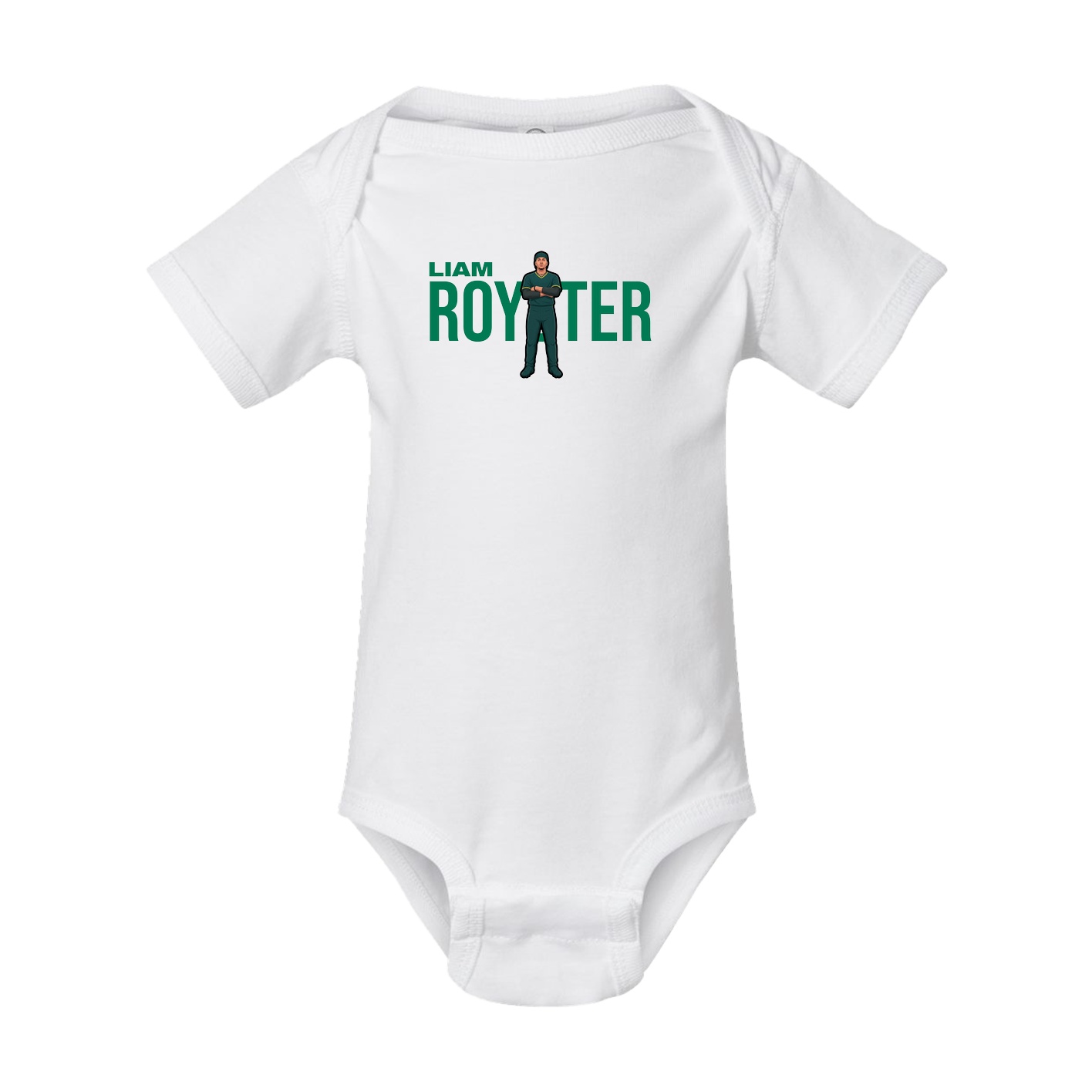 Baby Onesie — Player Name in White