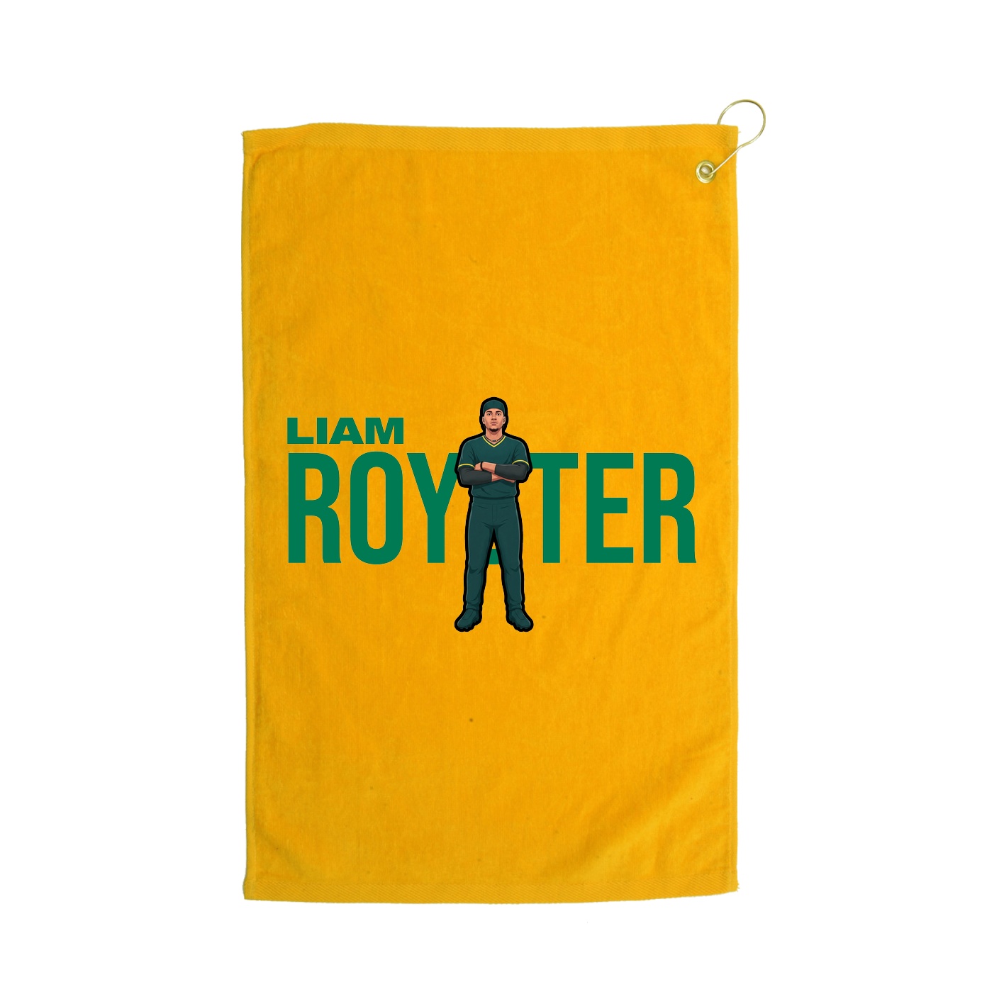 Golf Towel — Player Name in Gold