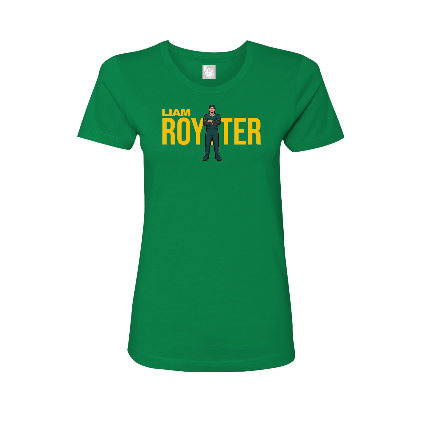 Fitted Women's Tee — Player Name in Green