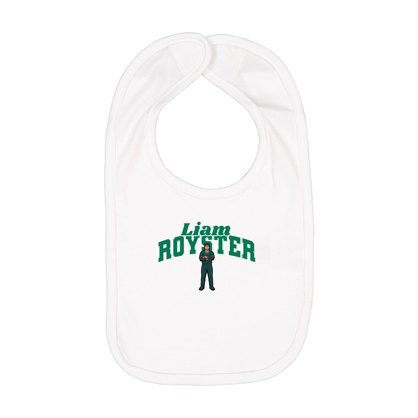 Infant Bib — Signature Arch in White