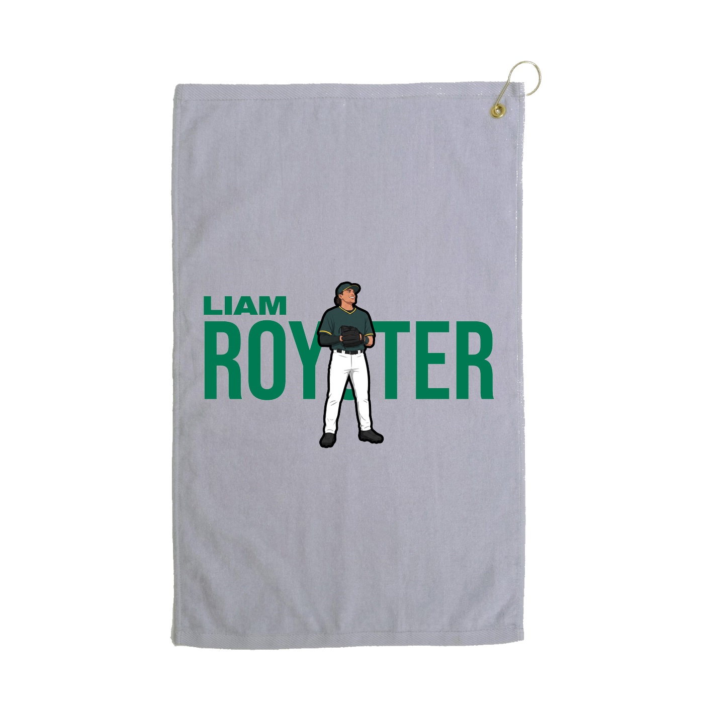 Golf Towel — Player Name in Grey