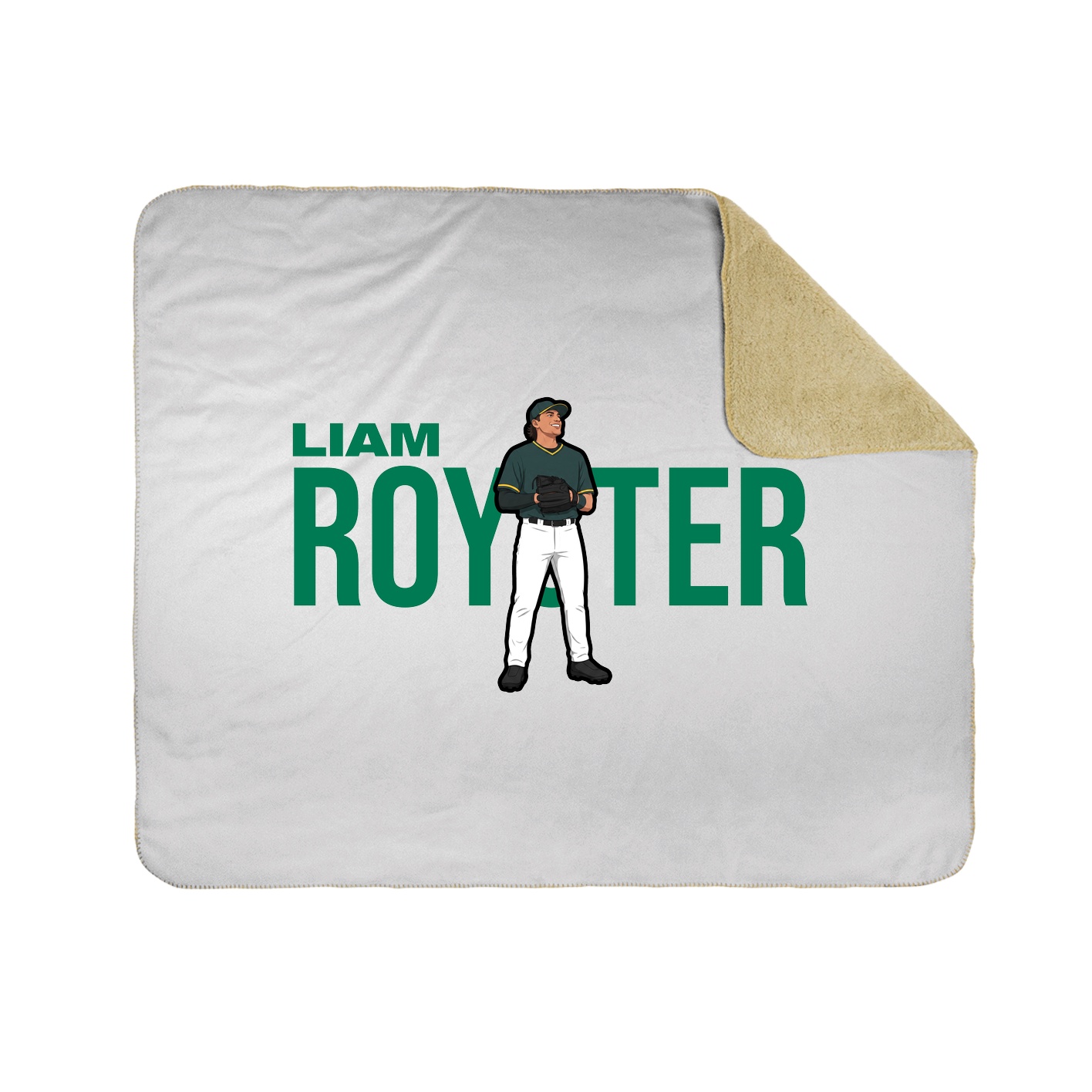 Throw Blanket — Player Name in White