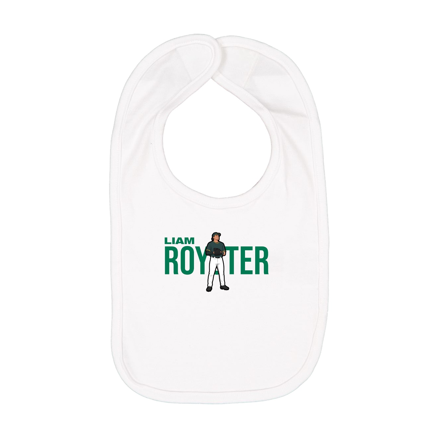 Infant Bib — Player Name in White