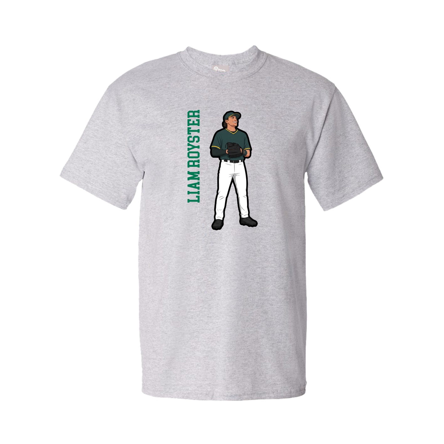 Tee — Name Vertical in Grey