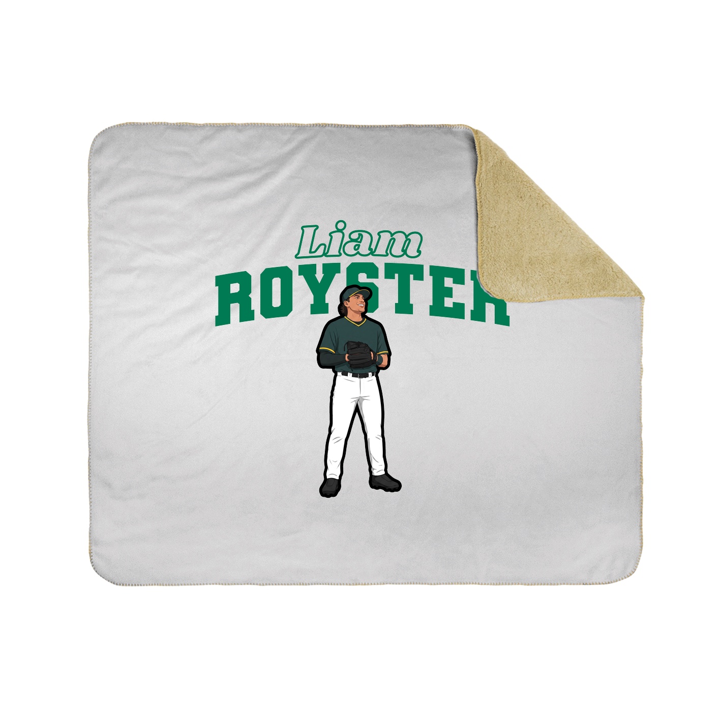 Throw Blanket — Name Arch in White
