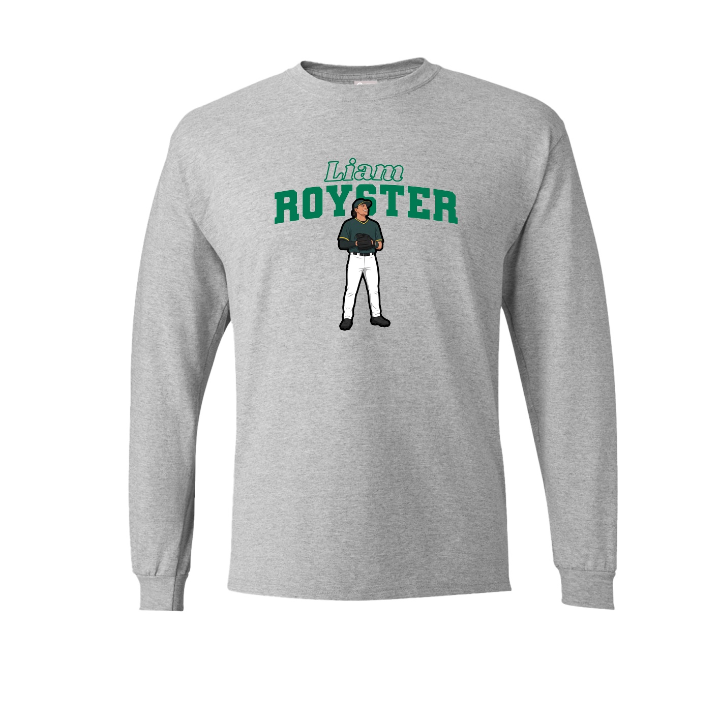 Long Sleeve Tee — Name Arch in Grey