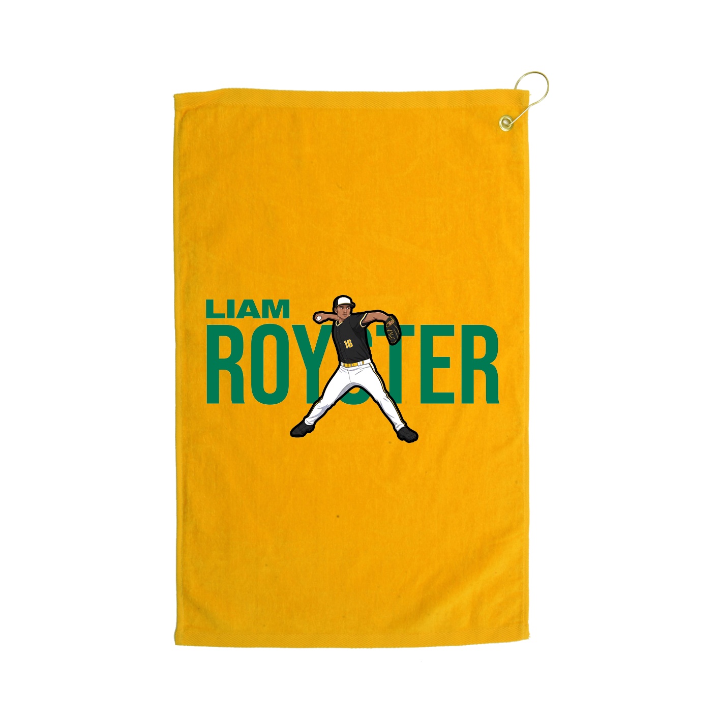 Golf Towel — Player Name in Gold