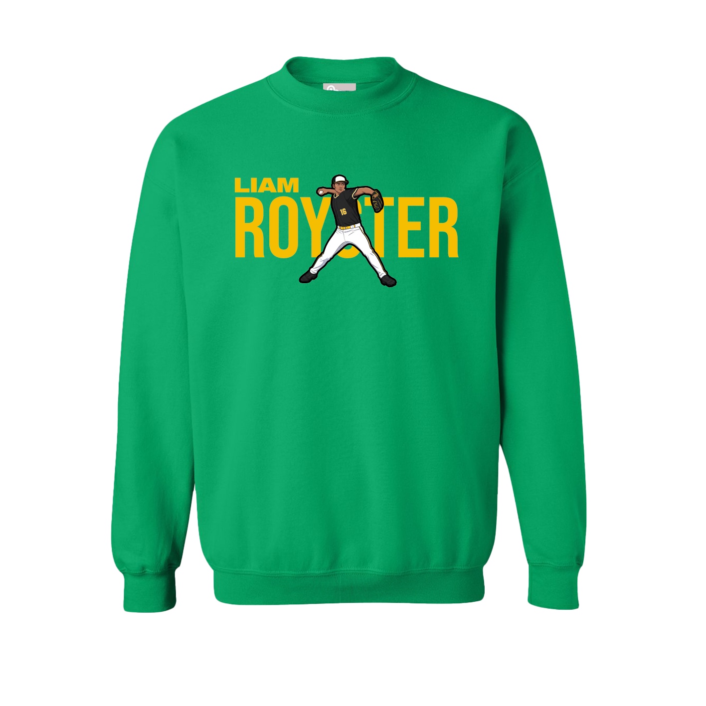 Fleece Crew — Player Name in Green