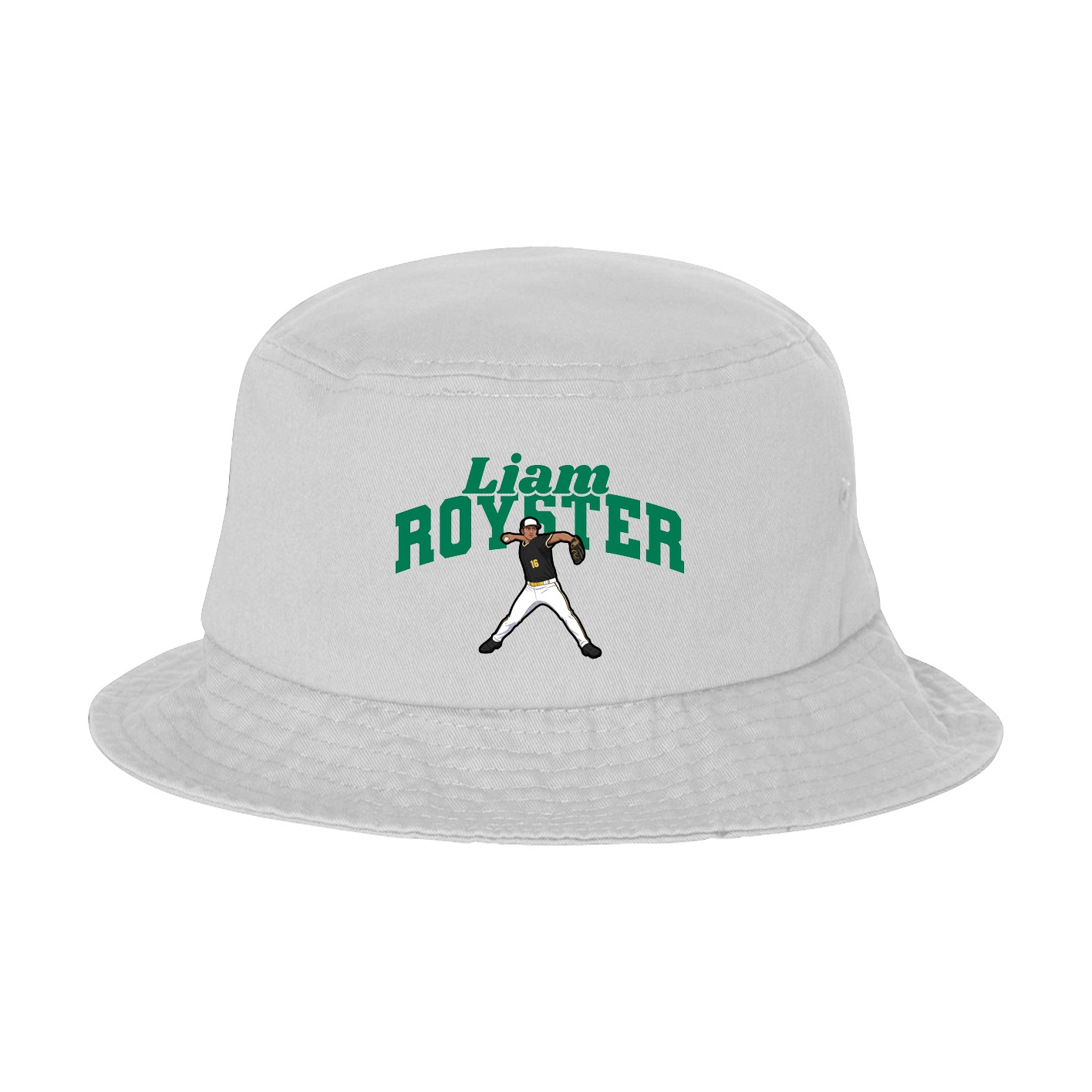 Bucket Cap — Signature Arch in White