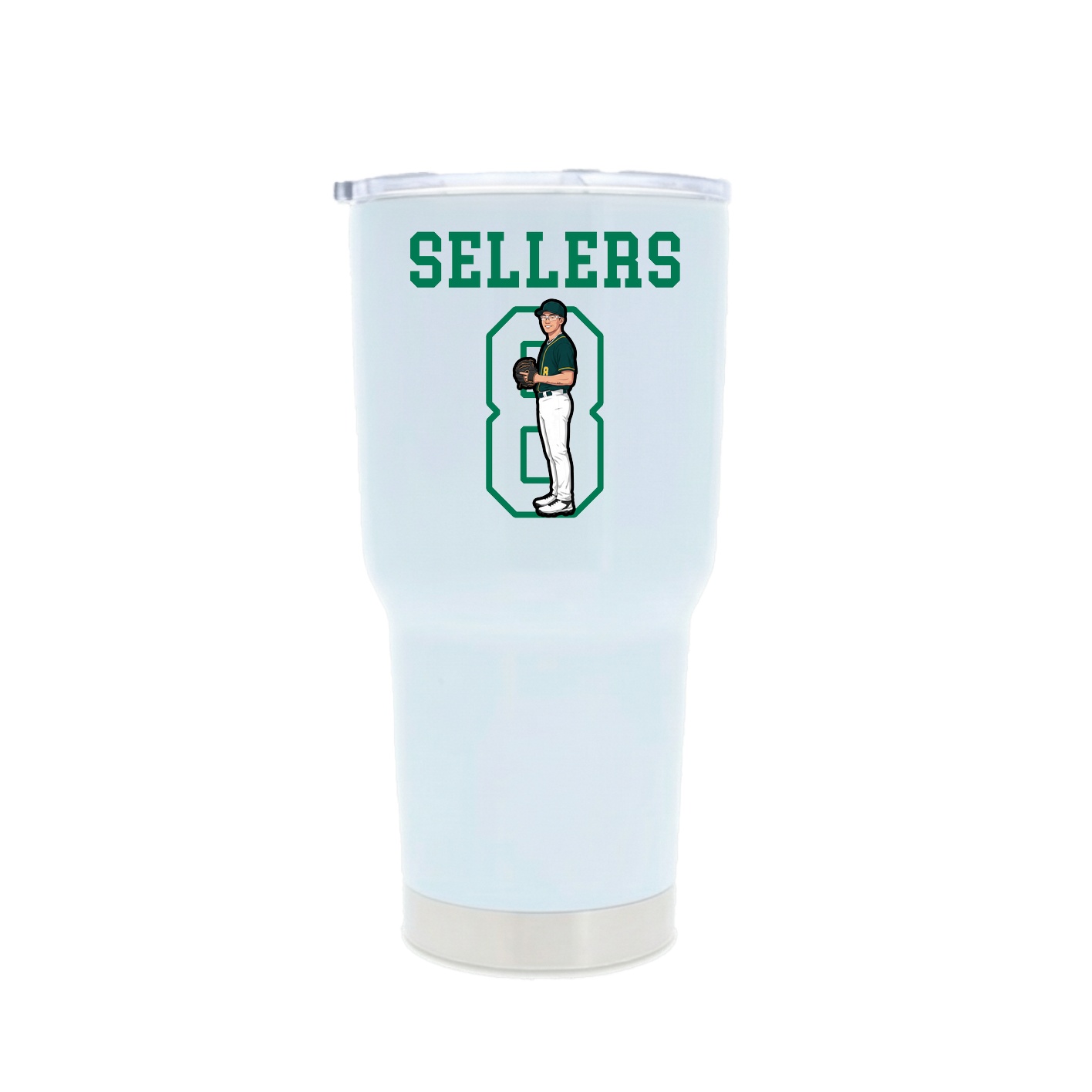 30oz Stainless Steel Tumbler — Shirsey in White