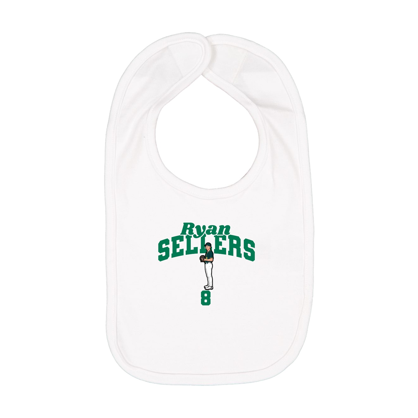 Infant Bib — Signature Arch in White
