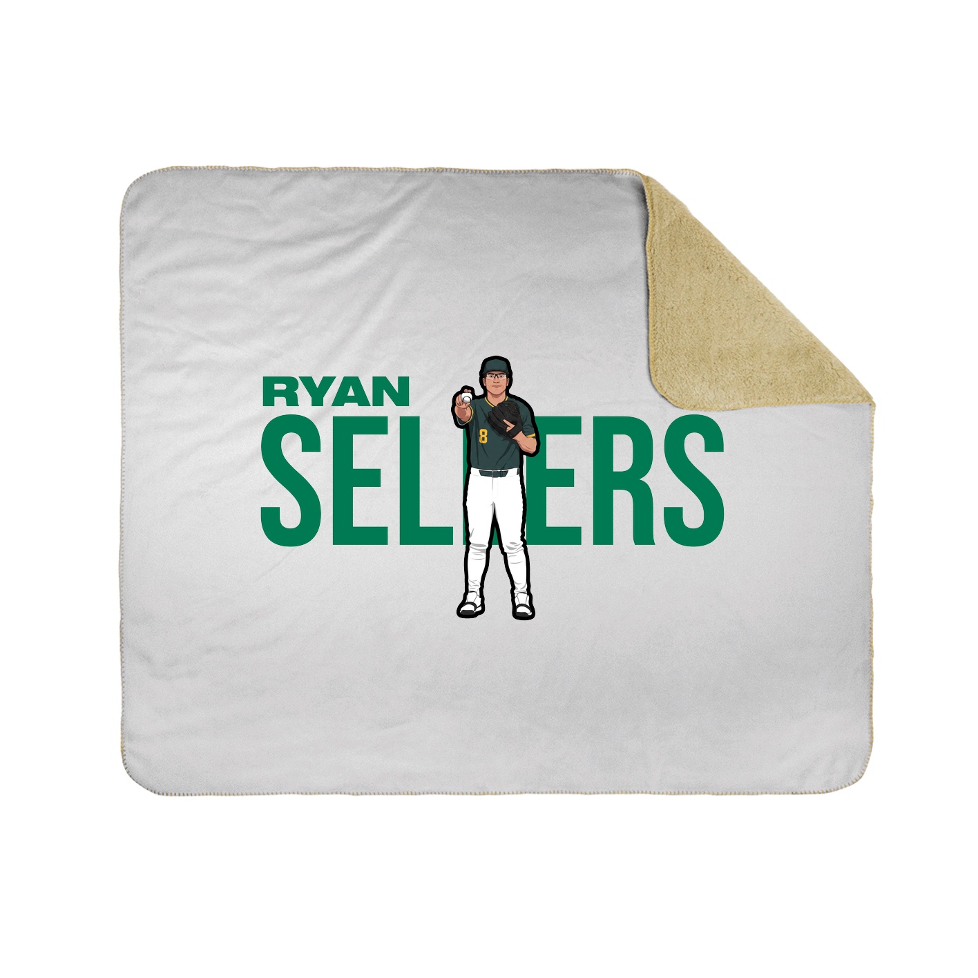 Throw Blanket — Player Name in White