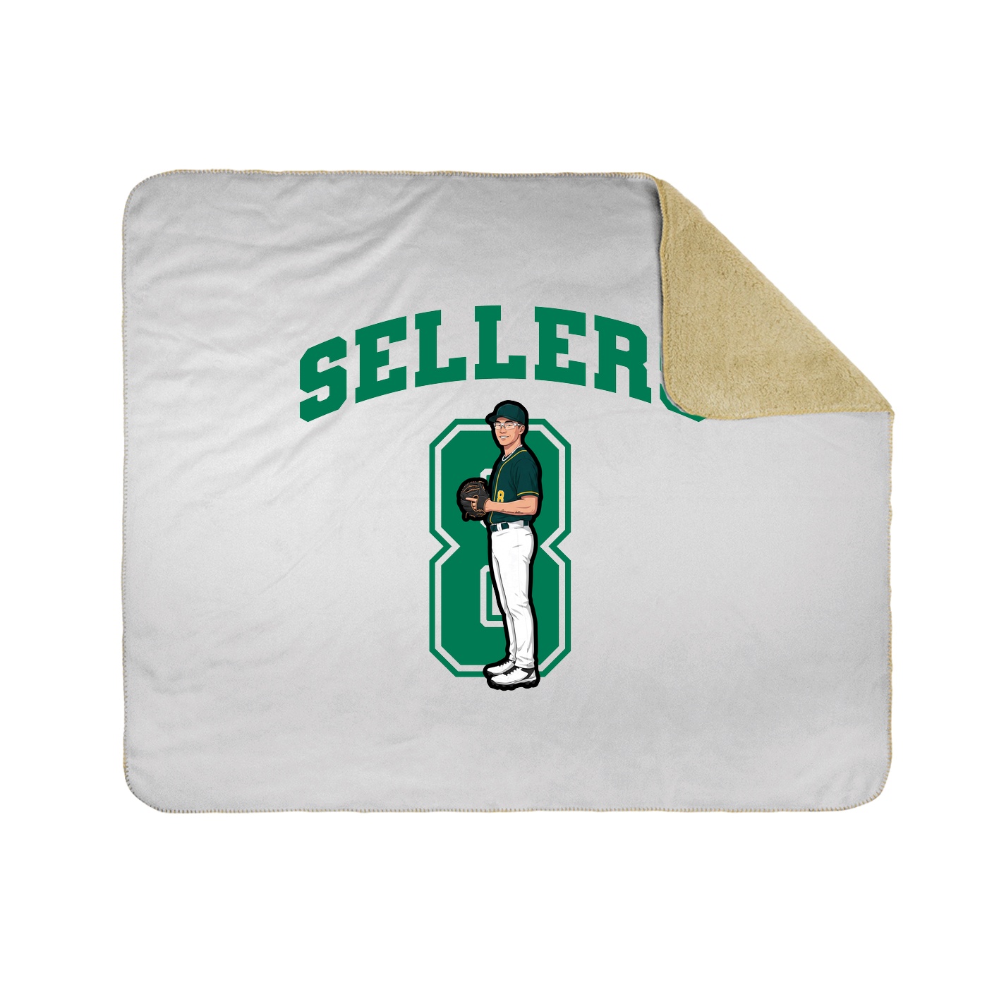 Throw Blanket — Number in White