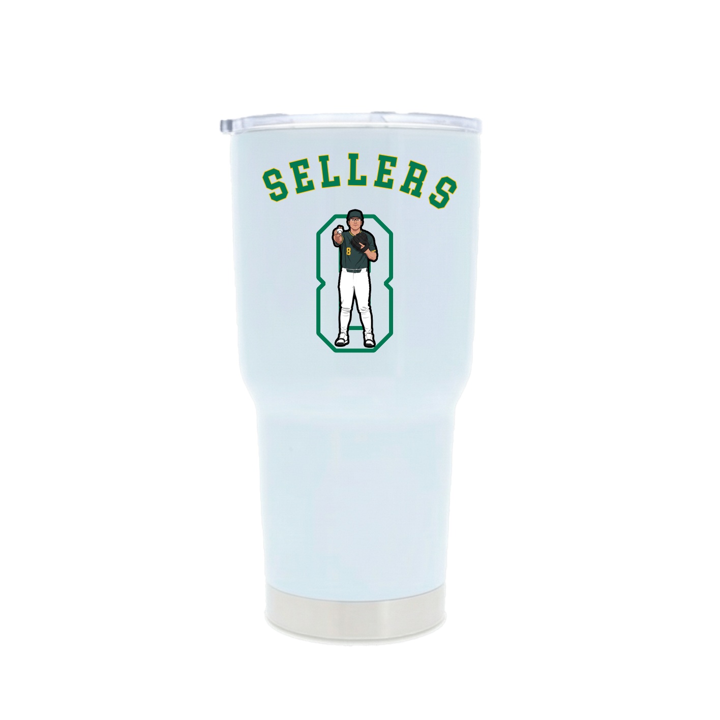 30oz Stainless Steel Tumbler — Shirsey Arch in White