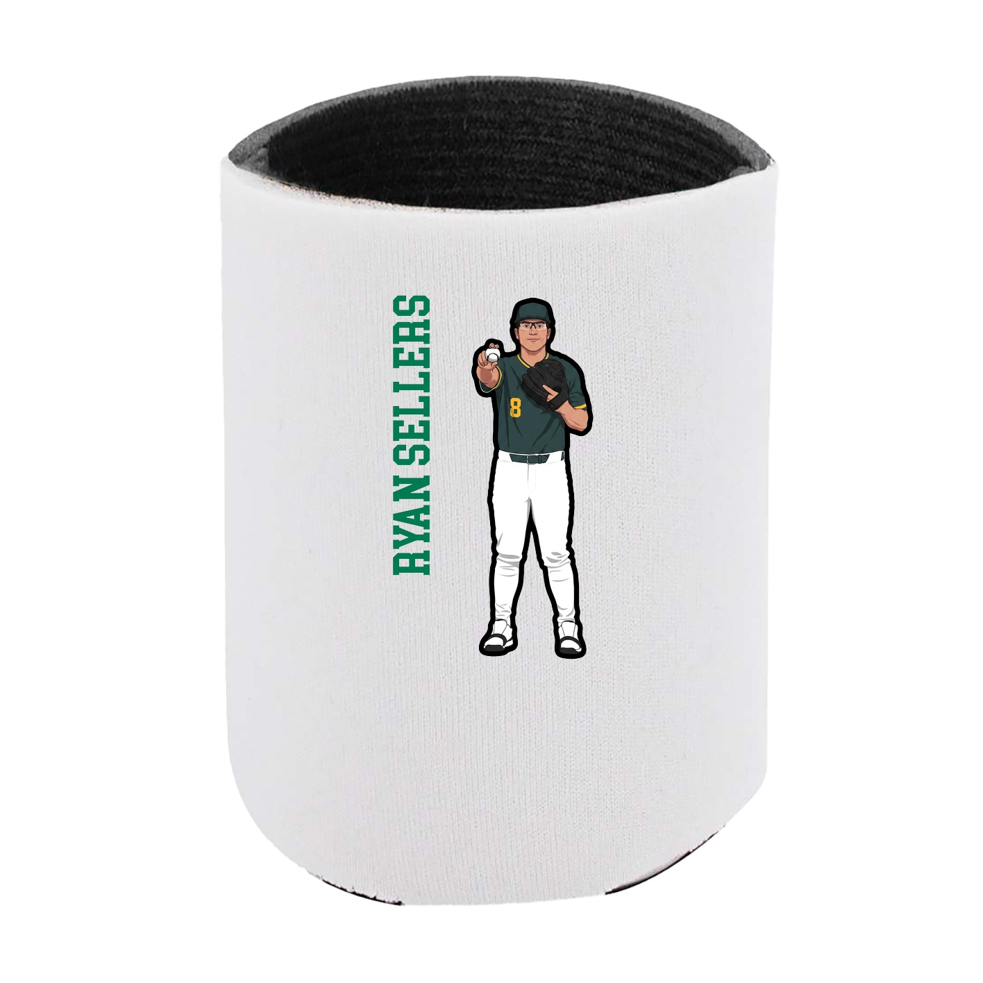 Can Holder — Name Vertical in White