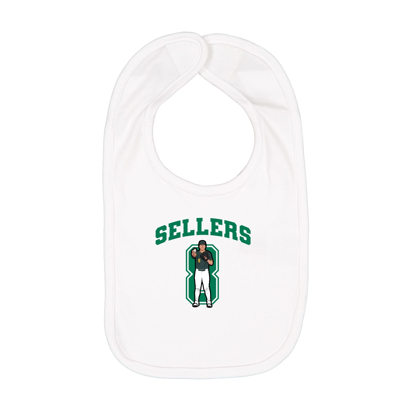 Infant Bib — Number in White