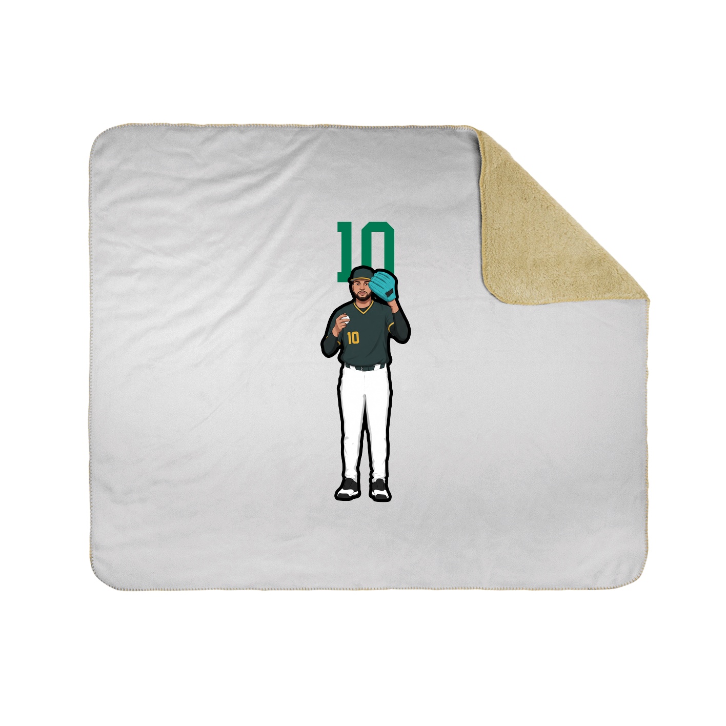 Throw Blanket — Number Top in White
