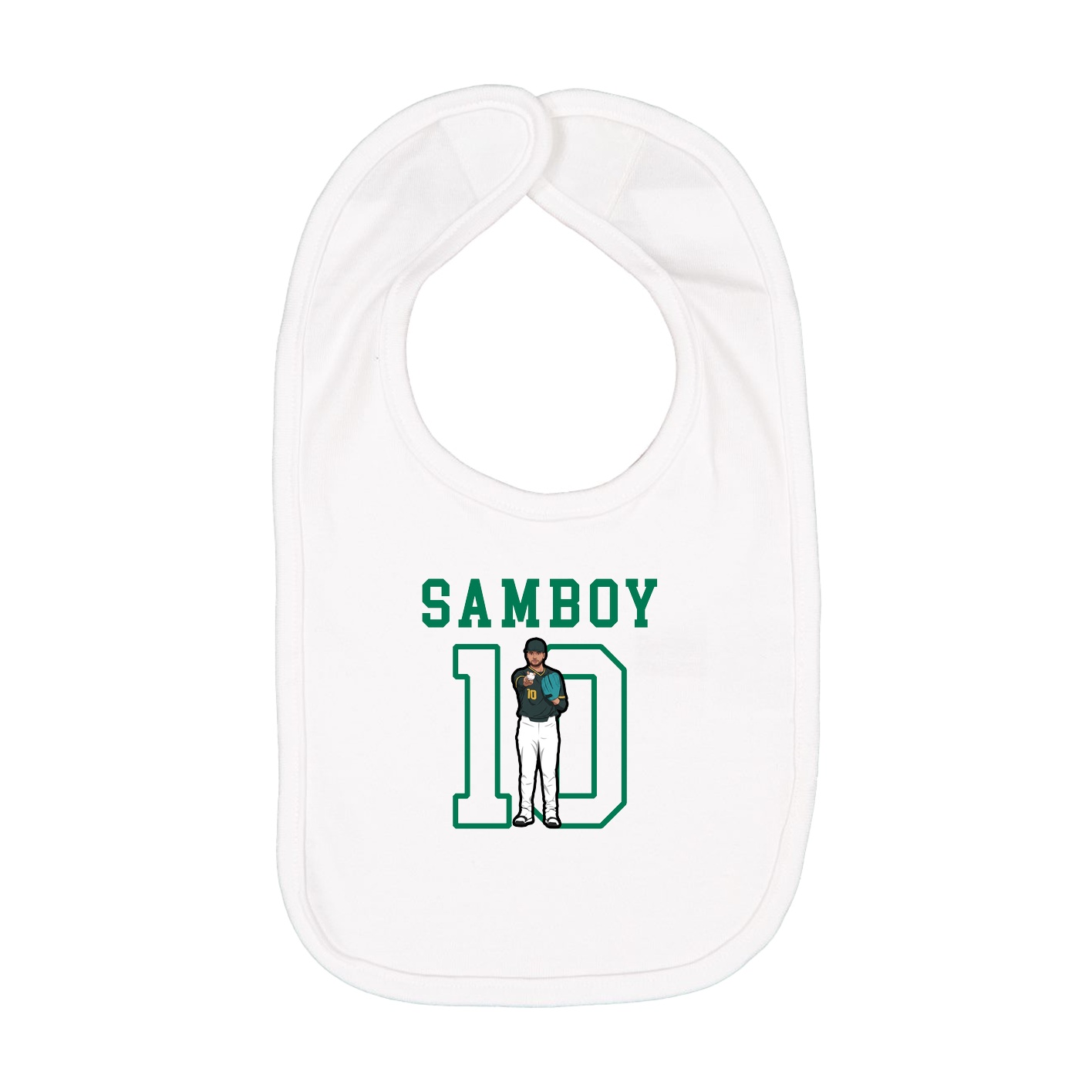Infant Bib — Shirsey in White