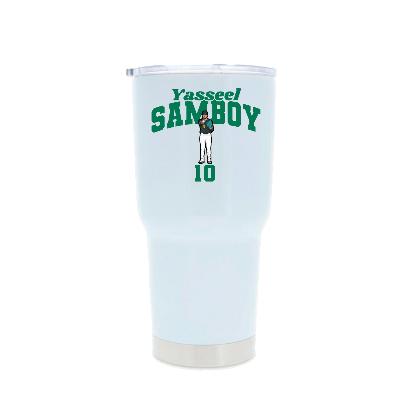 30oz Stainless Steel Tumbler — Signature Arch in White