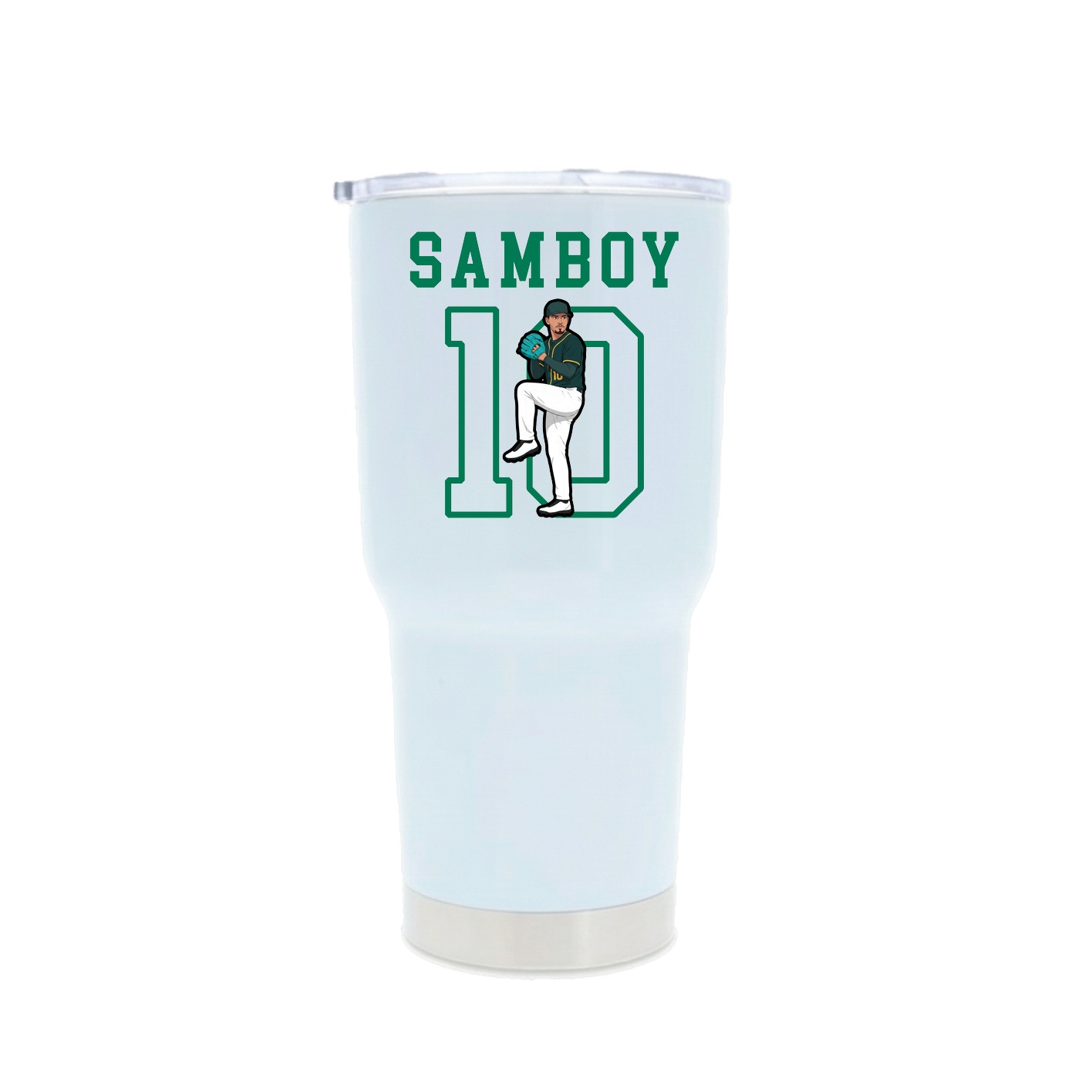 30oz Stainless Steel Tumbler — Shirsey in White