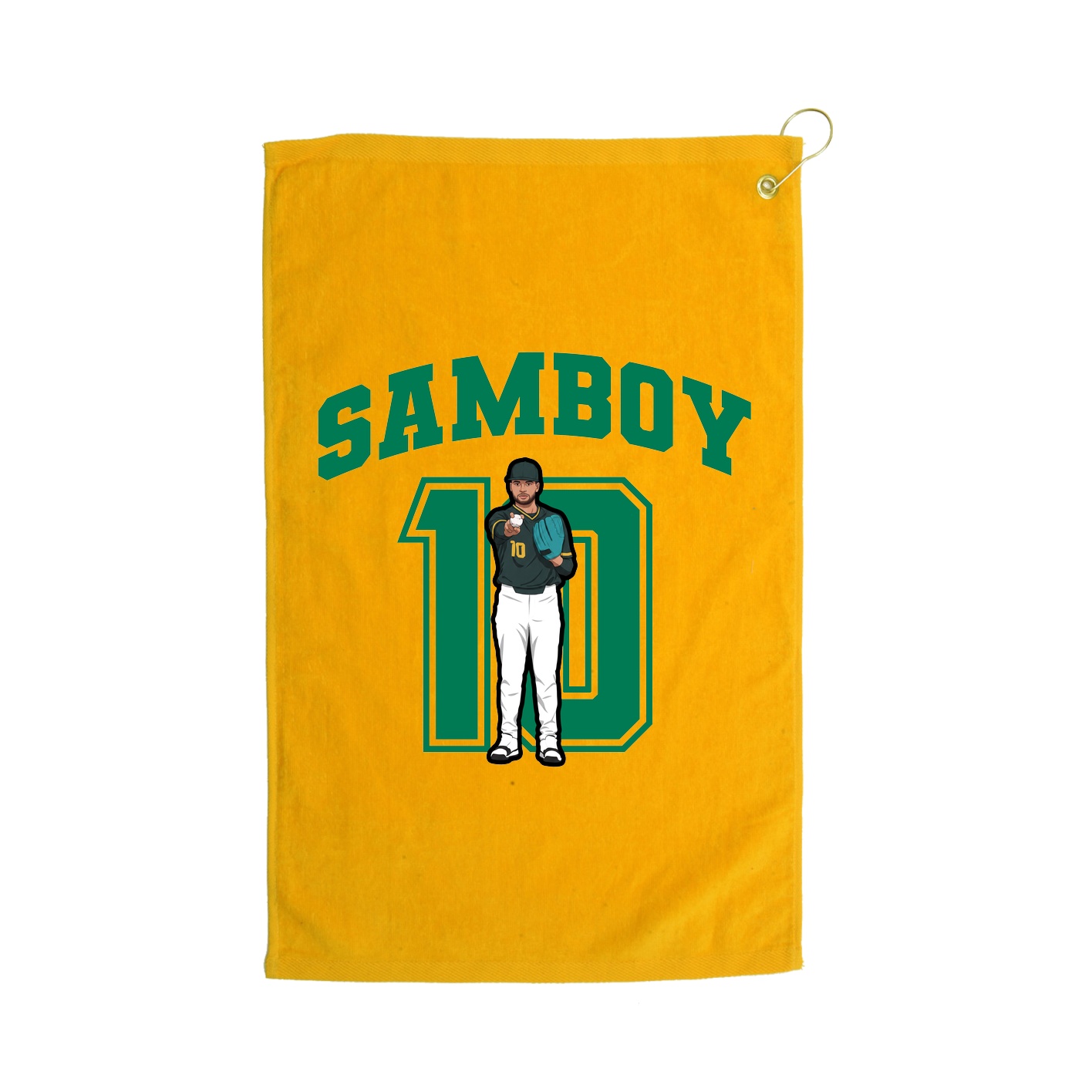 Golf Towel — Number in Gold