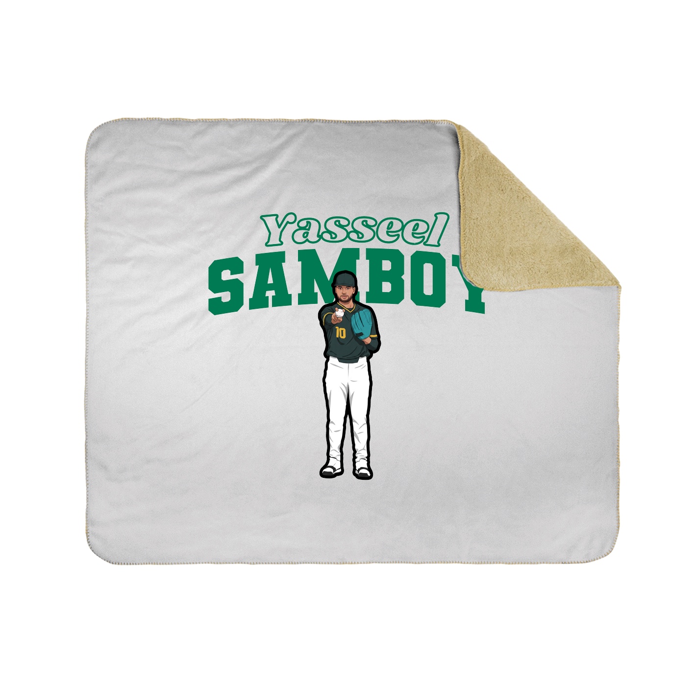 Throw Blanket — Name Arch in White