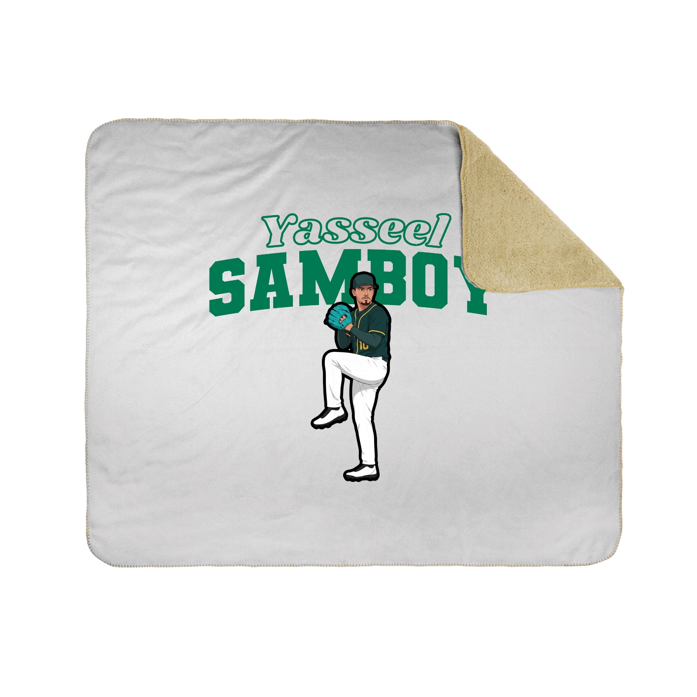 Throw Blanket — Name Arch in White