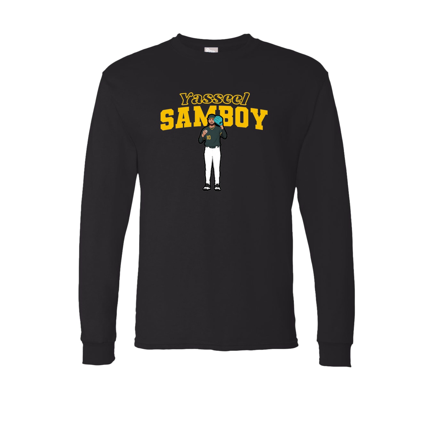 Long Sleeve Tee — Name Arch in Black