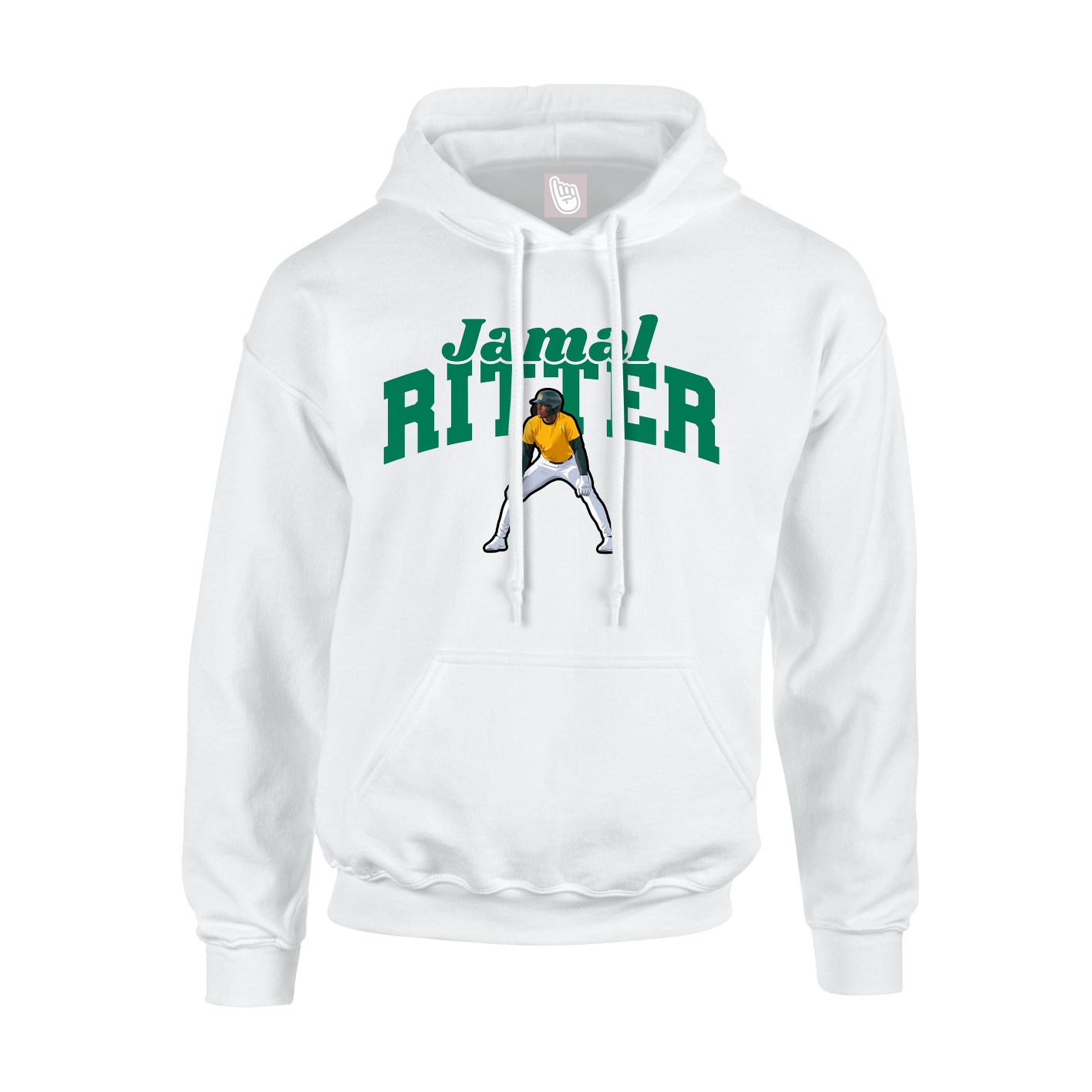 Youth Hoodie — Signature Arch in White