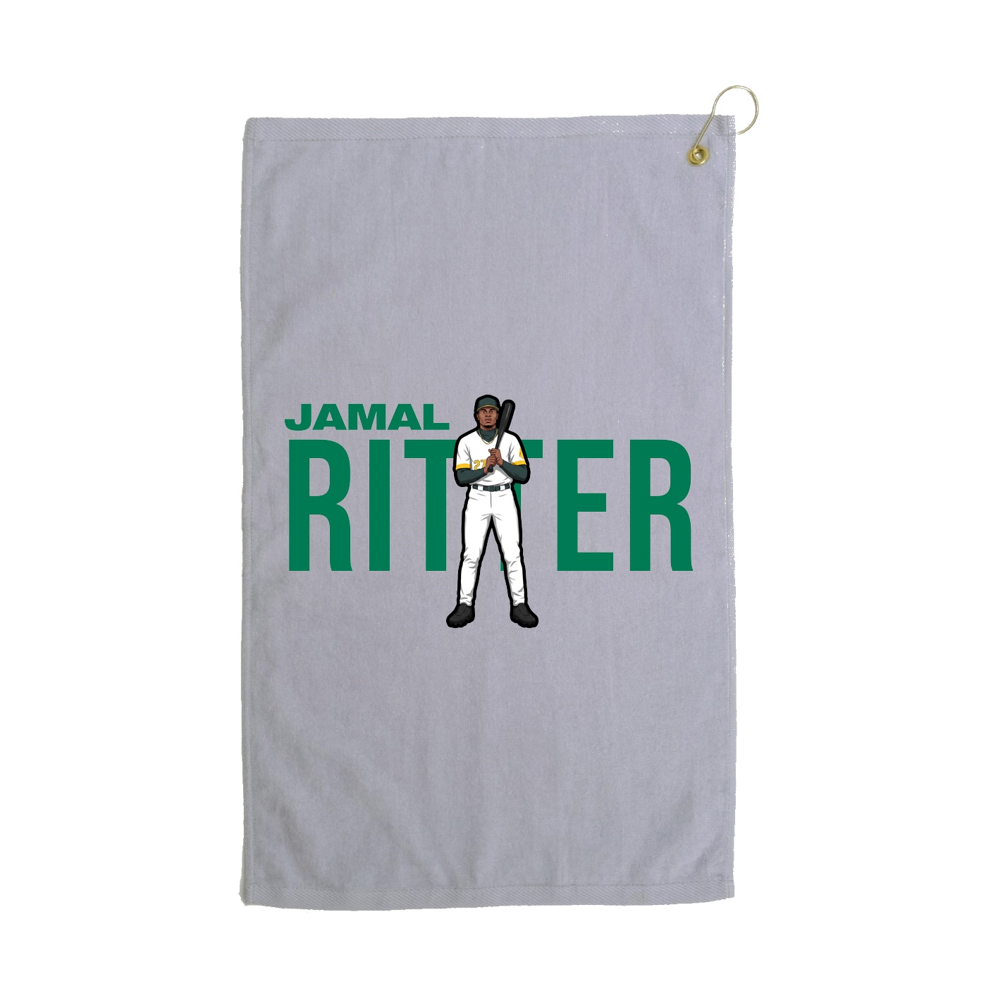 Golf Towel — Player Name in Grey