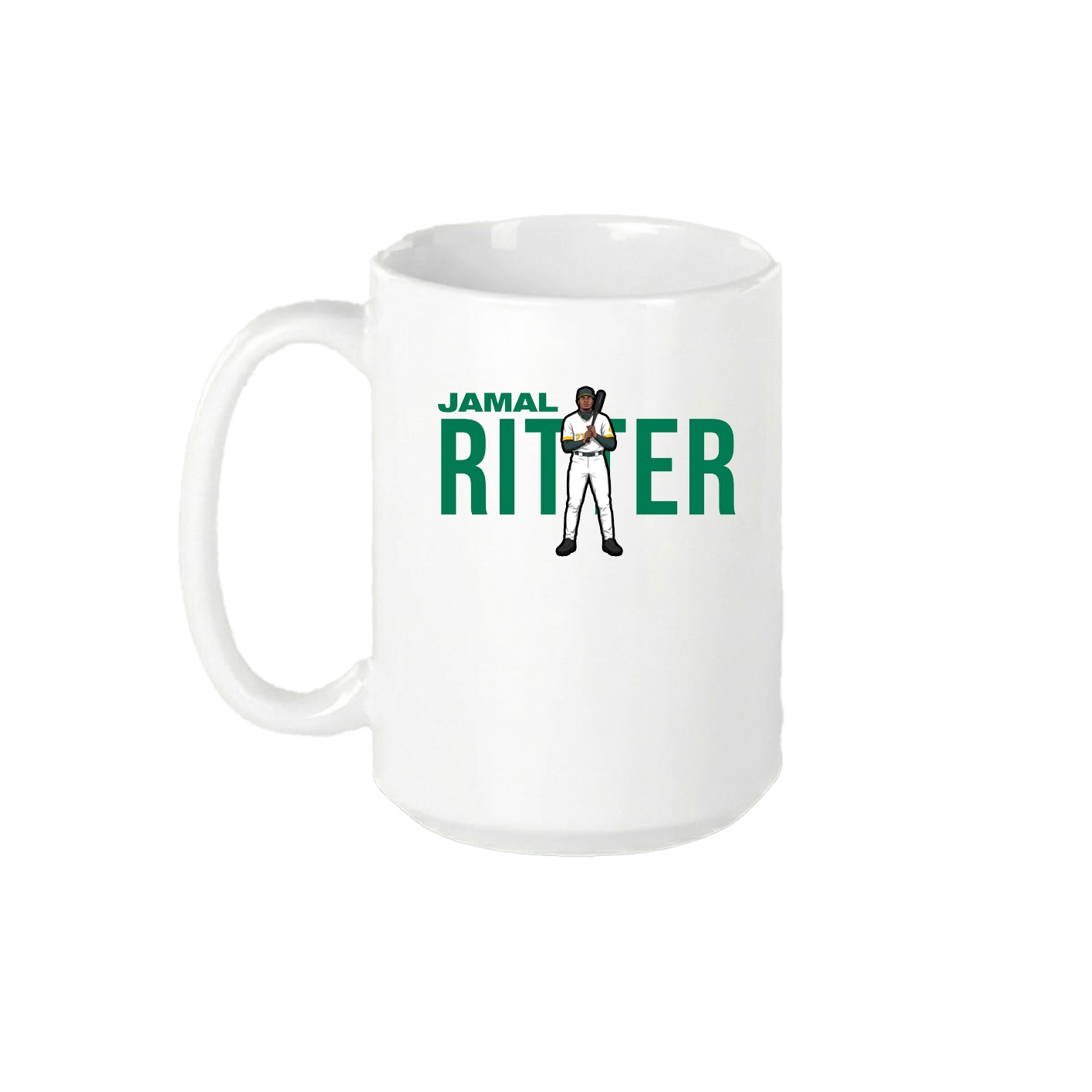 15oz Coffee Mug — Player Name in White