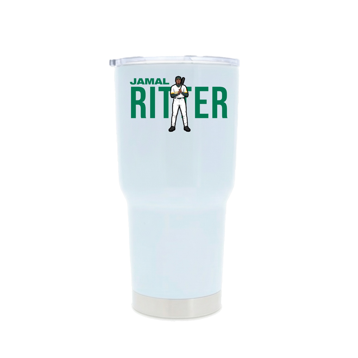 30oz Stainless Steel Tumbler — Player Name in White