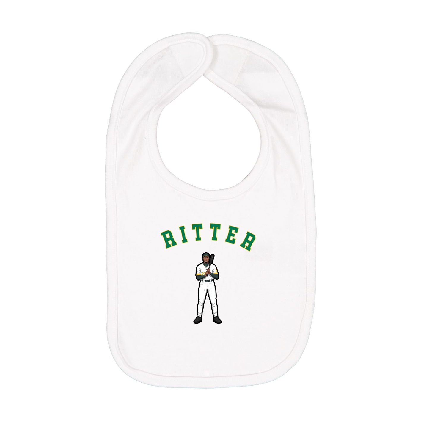Infant Bib — Shirsey Arch in White