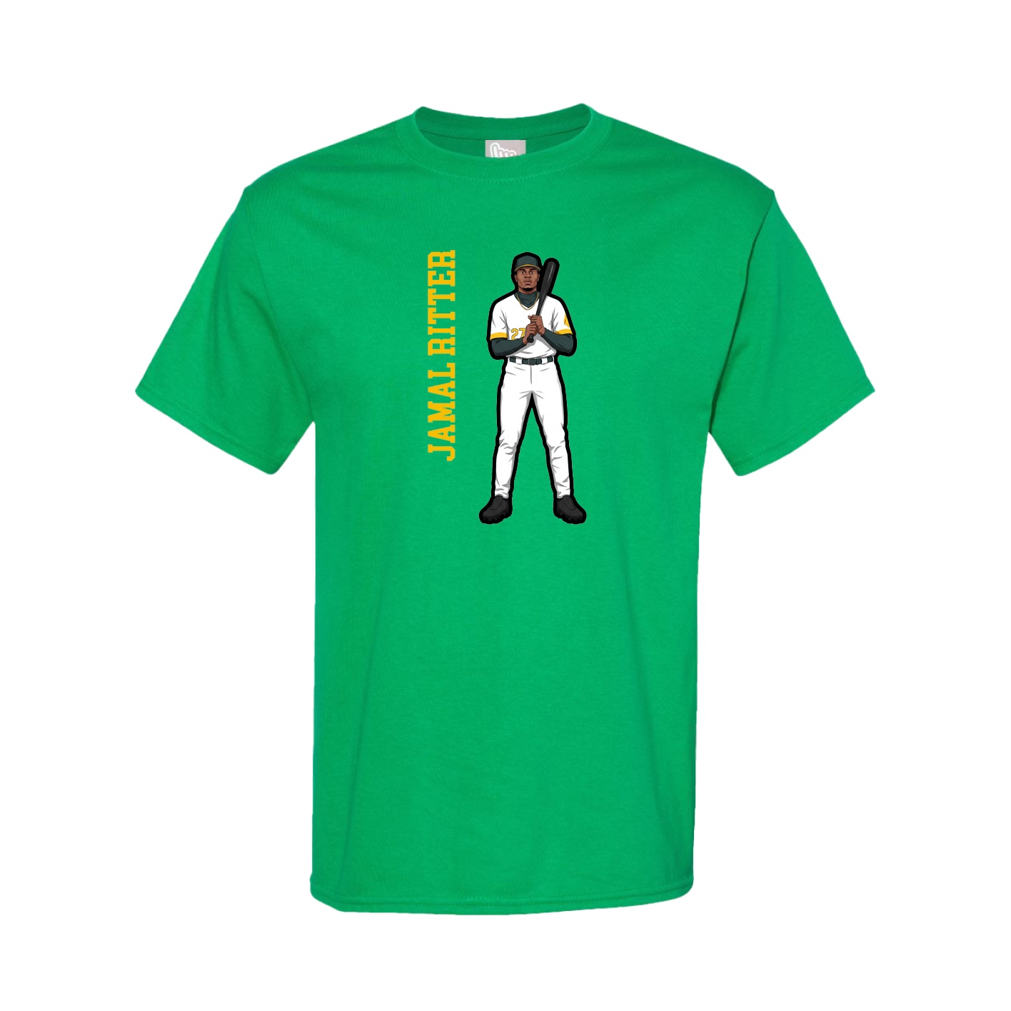 Youth Tee — Name Vertical in Green