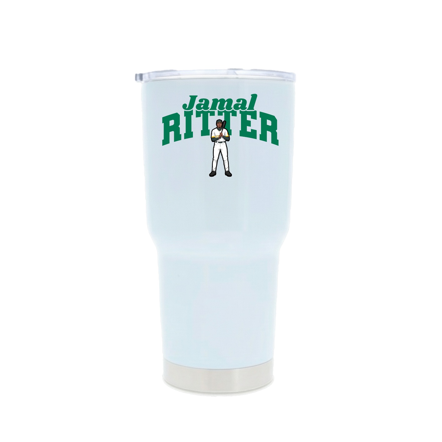 30oz Stainless Steel Tumbler — Signature Arch in White