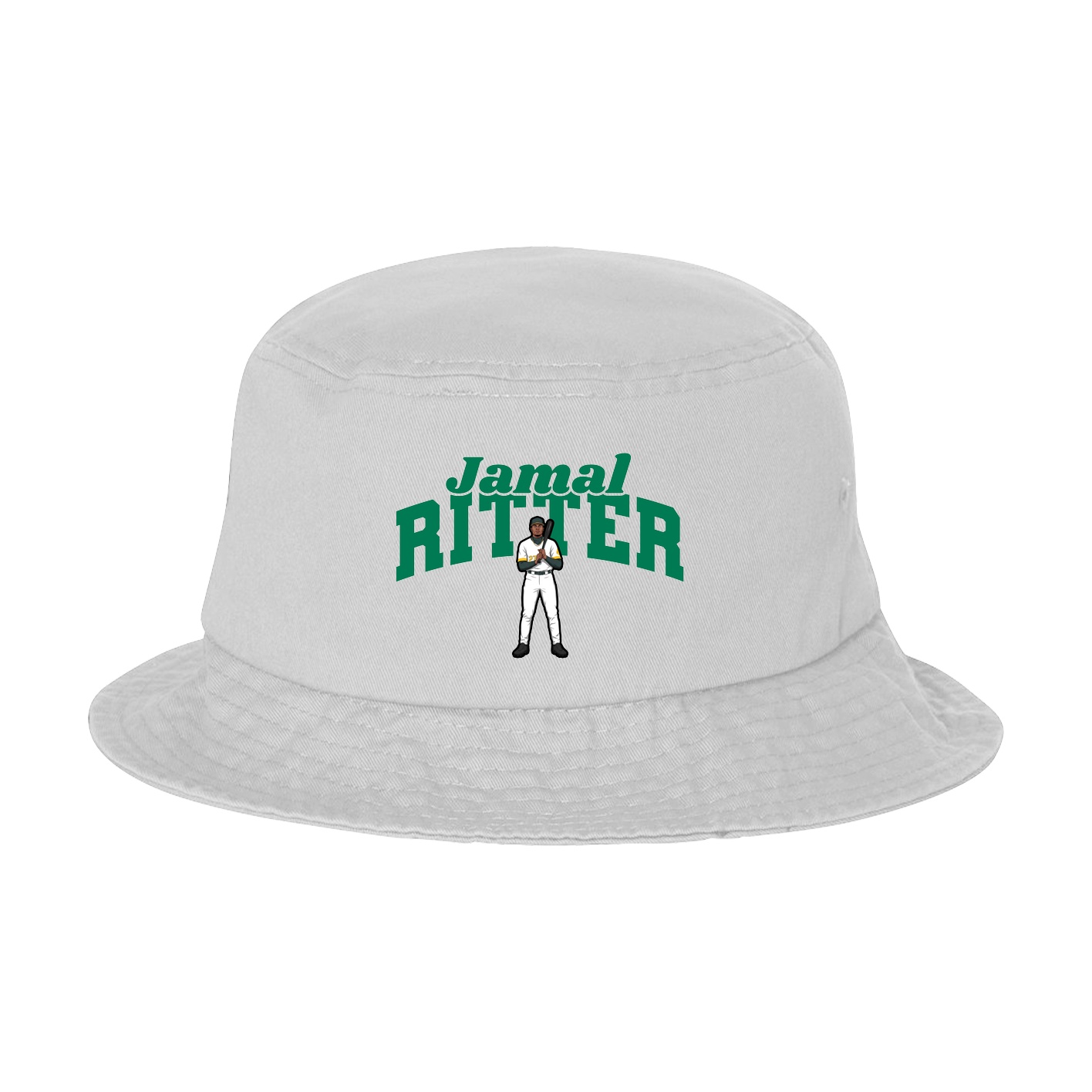 Bucket Cap — Signature Arch in White