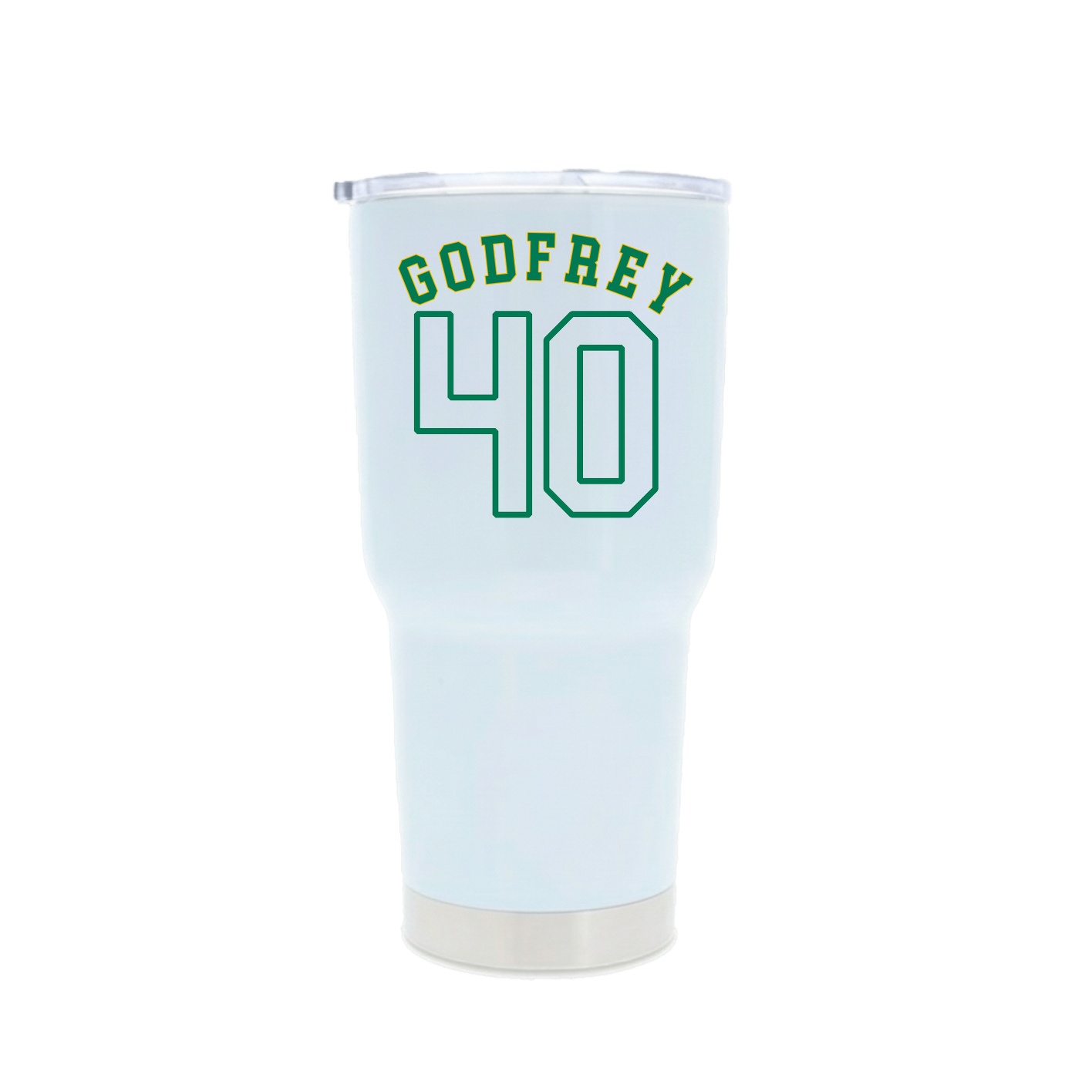 30oz Stainless Steel Tumbler — Shirsey Arch in White