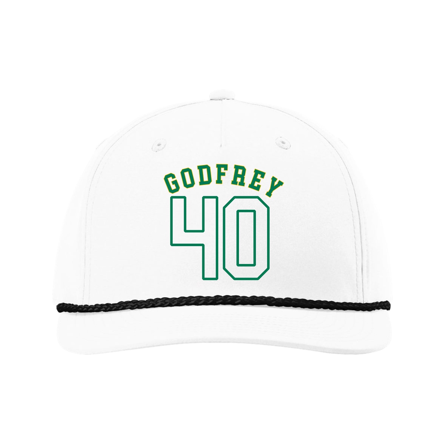Five-Panel Classic Rope Cap — Shirsey Arch in White