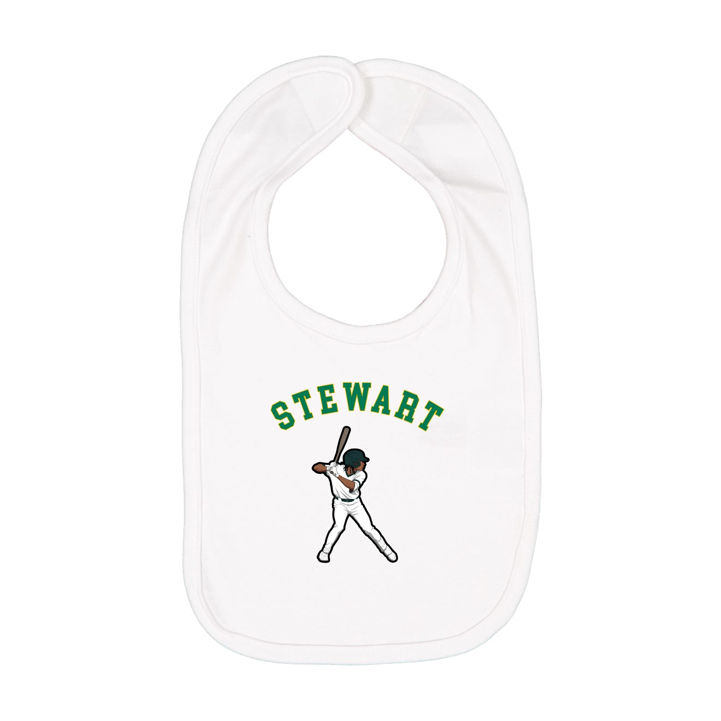 Infant Bib — Shirsey Arch in White